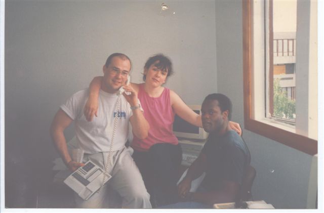 Mark with Paula and (voice of the BBC) Delroy haynes. RTM.93ish.jpg